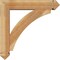 Ekena Millwork Thorton Arts and Crafts Rough Sawn Bracket w/ Offset Brace, Western Red Cedar, 6"W x 26"D x 26"H BKT0604X26X26THR03RWR - alternate 4